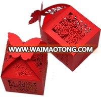 Sweet Red Paper Candy Box Wedding Gift Favor Box