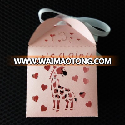 Festival Pink Fawn Candy Box and Wedding Favor Box in China